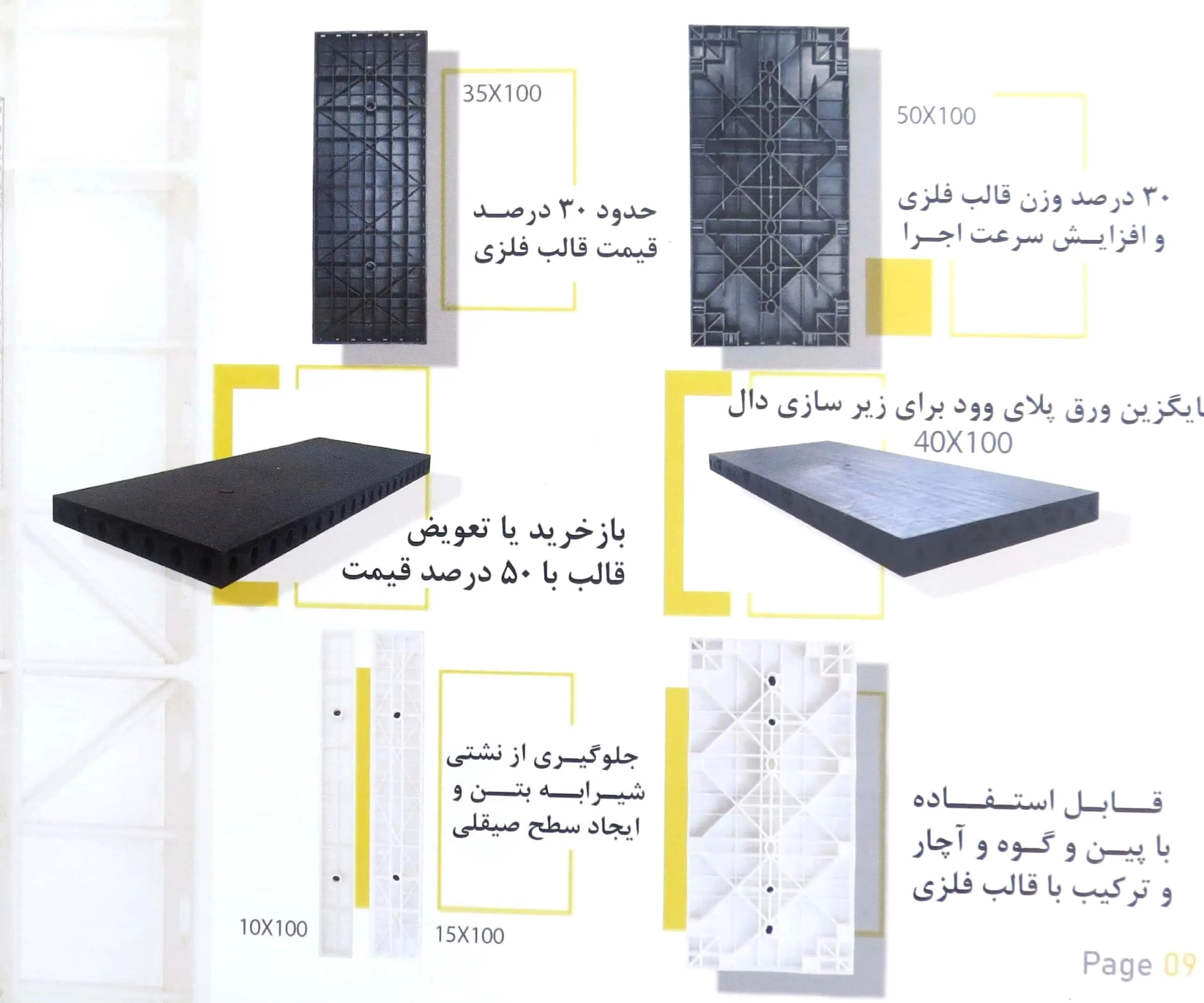قالب تخت پلیمری کد 110
